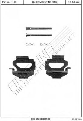 Accessory Kit, disc brake pads FMK4035