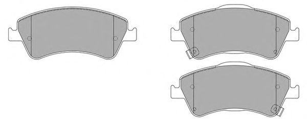 Комплект тормозных колодок, дисковый тормоз FBP-1648