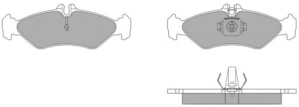 Комплект тормозных колодок, дисковый тормоз FBP-1034