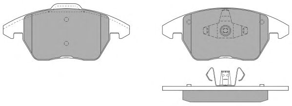 Комплект тормозных колодок, дисковый тормоз FBP-1352