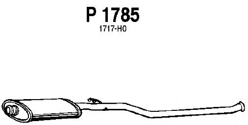 Средний глушитель выхлопных газов P1785
