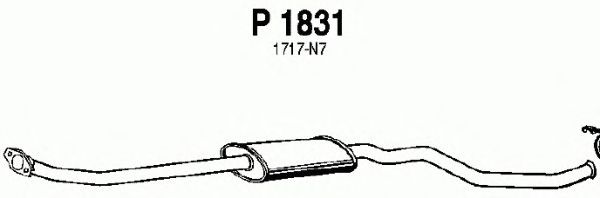 Средний глушитель выхлопных газов P1831