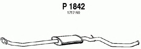 Средний глушитель выхлопных газов P1842