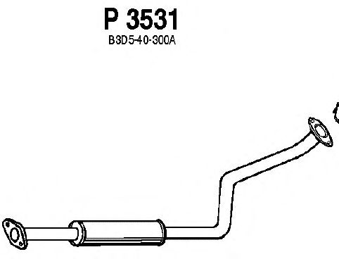 Средний глушитель выхлопных газов P3531