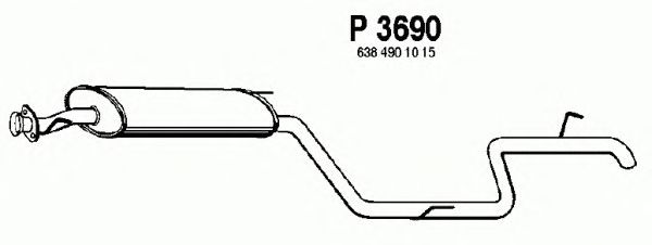 Silenciador posterior P3690