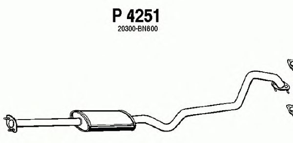 Средний глушитель выхлопных газов P4251