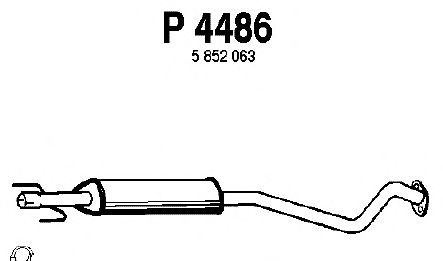 Средний глушитель выхлопных газов P4486