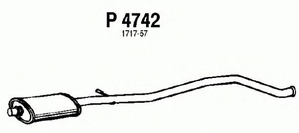 Средний глушитель выхлопных газов P4742