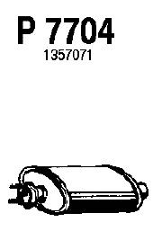 Средний глушитель выхлопных газов P7704