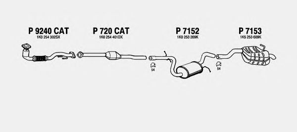 Exhaust System VW818