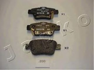 Комплект тормозных колодок, дисковый тормоз 51200