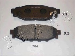 Комплект тормозных колодок, дисковый тормоз 51704