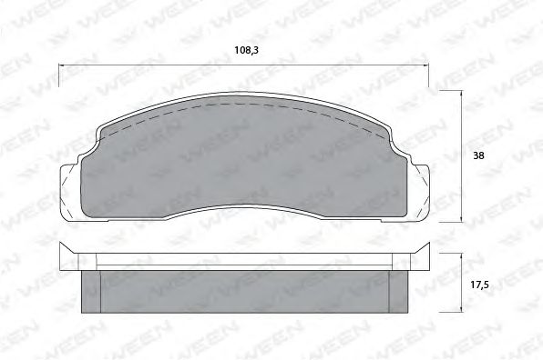 Комплект тормозных колодок, дисковый тормоз 151-1094