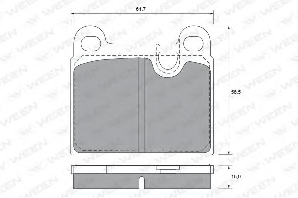 Комплект тормозных колодок, дисковый тормоз 151-1512