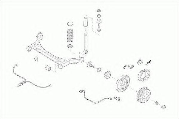 Direcção; Suspensão da roda VW-LUPO-RL004