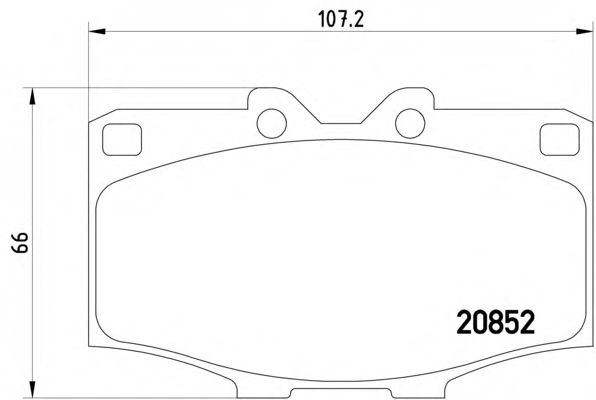 Комплект тормозных колодок, дисковый тормоз 2085201