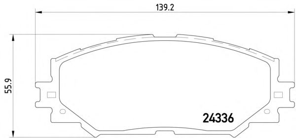 Комплект тормозных колодок, дисковый тормоз 2433601