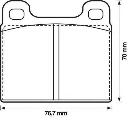Комплект тормозных колодок, дисковый тормоз 571215D