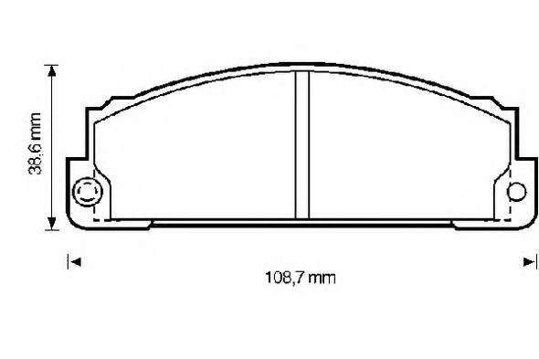Комплект тормозных колодок, дисковый тормоз 571362B