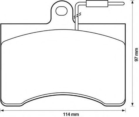 Комплект тормозных колодок, дисковый тормоз 571895B