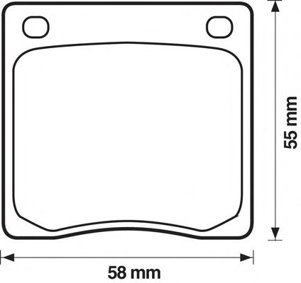 Комплект тормозных колодок, дисковый тормоз 572102B