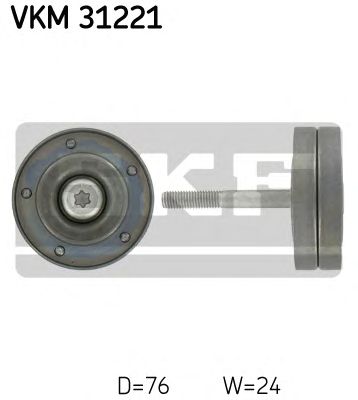 Deflection/Guide Pulley, v-ribbed belt VKM 31221