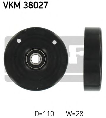 Deflection/Guide Pulley, v-ribbed belt VKM 38027