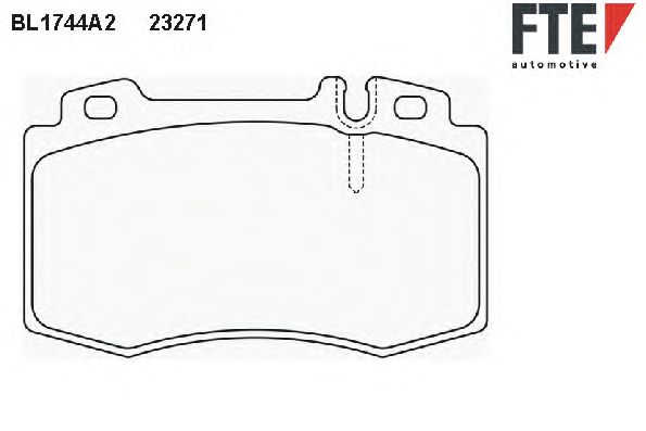 Kit de plaquettes de frein, frein à disque BL1744A2