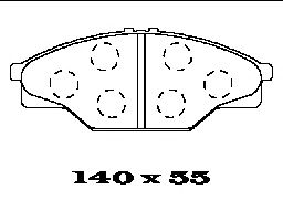 Комплект тормозных колодок, дисковый тормоз BL1372A1