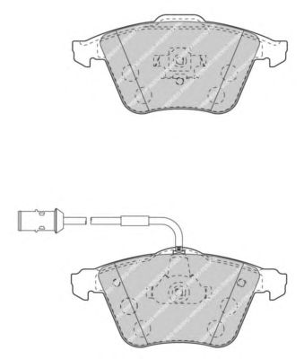 Kit de plaquettes de frein, frein à disque FDB4427