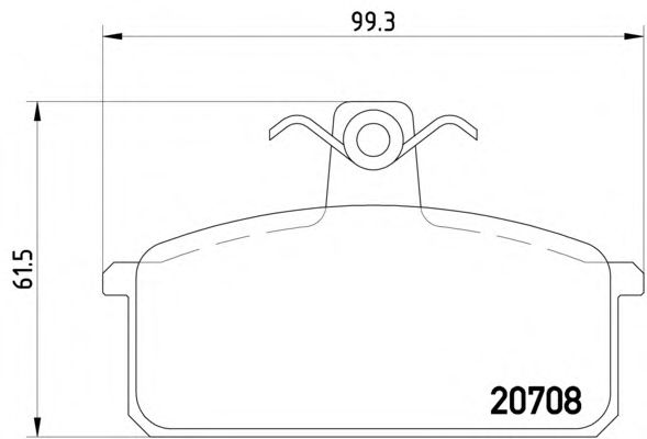 Комплект тормозных колодок, дисковый тормоз MDB1189