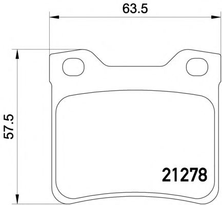 Комплект тормозных колодок, дисковый тормоз MDB1834