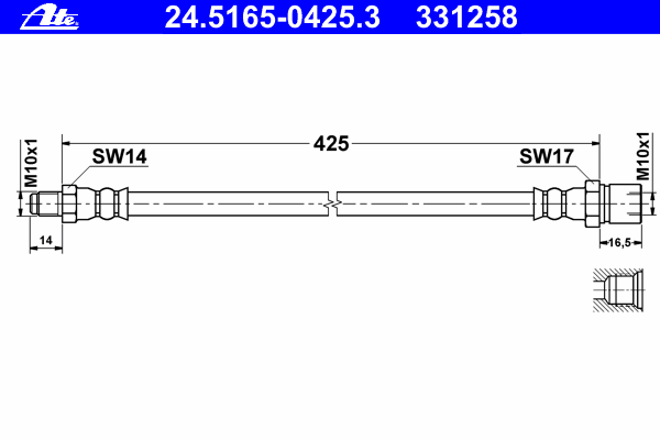 Tubo flexible de frenos 24.5165-0425.3