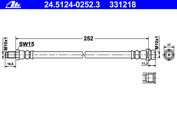Tubo flexível de travão 24.5124-0252.3