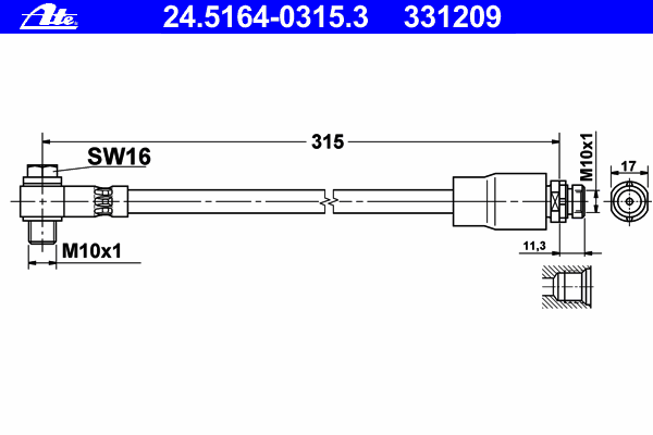 Tubo flexible de frenos 24.5164-0315.3