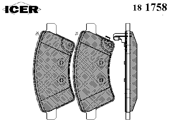 Комплект тормозных колодок, дисковый тормоз 181758