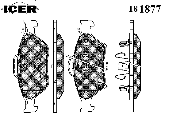 Комплект тормозных колодок, дисковый тормоз 181877