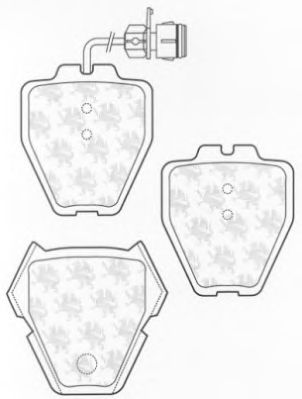 Комплект тормозных колодок, дисковый тормоз BP1268