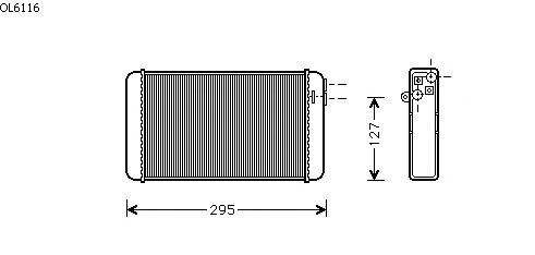 Permutador de calor, aquecimento do habitáculo OL6116