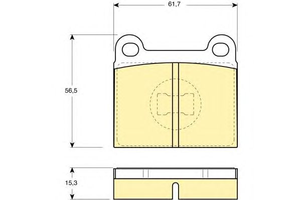 Комплект тормозных колодок, дисковый тормоз 6106482