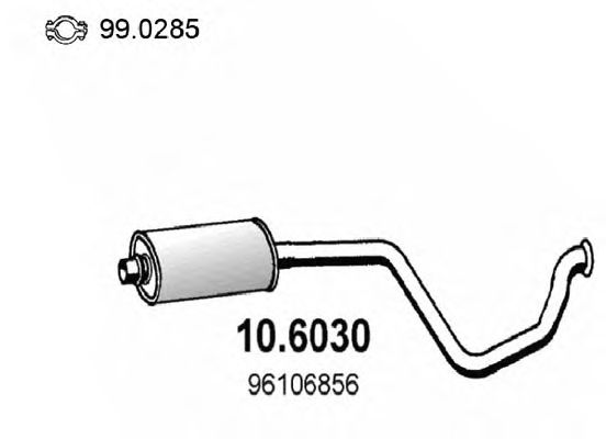 Средний глушитель выхлопных газов 10.6030