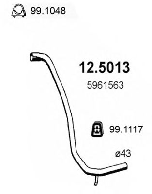 Tubo gas scarico 12.5013