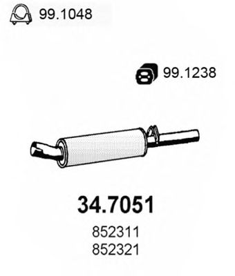 Глушитель выхлопных газов конечный 34.7051