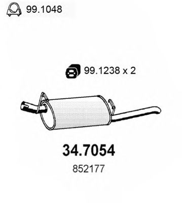 Глушитель выхлопных газов конечный 34.7054