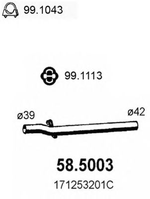 Avgasrör 58.5003