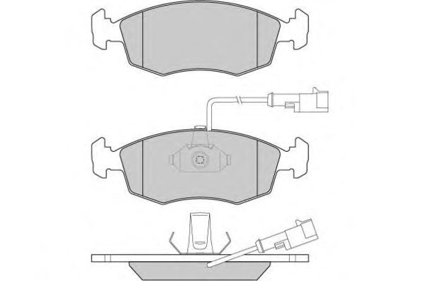 Комплект тормозных колодок, дисковый тормоз 12-0817