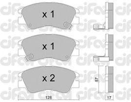 Brake Pad Set, disc brake 822-115-0