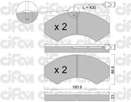 Kit de plaquettes de frein, frein à disque 822-579-2