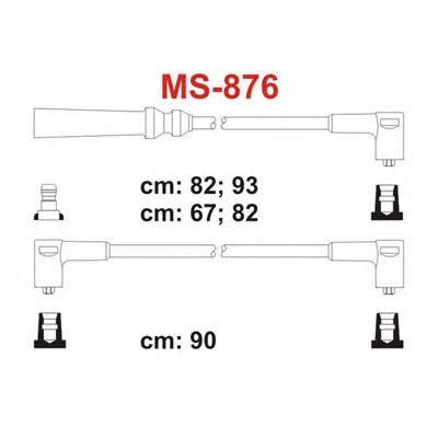 Jogo de cabos de ignição 876-ZW-PR-SET-MS