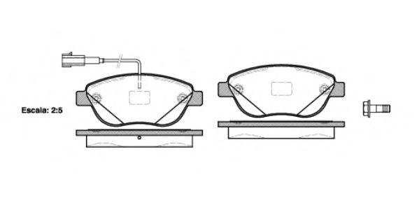 Комплект тормозных колодок, дисковый тормоз P9593.12